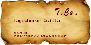 Tagscherer Csilla névjegykártya