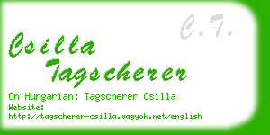 csilla tagscherer business card